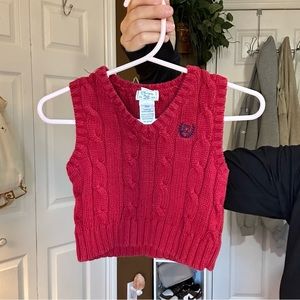 Vintage Baby Red Chaps Sweater Vest // Size 3 Months